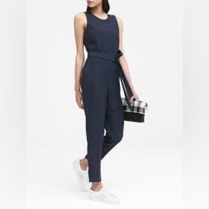 Banana Republic Belted Jumpsuit Sz 0 Black